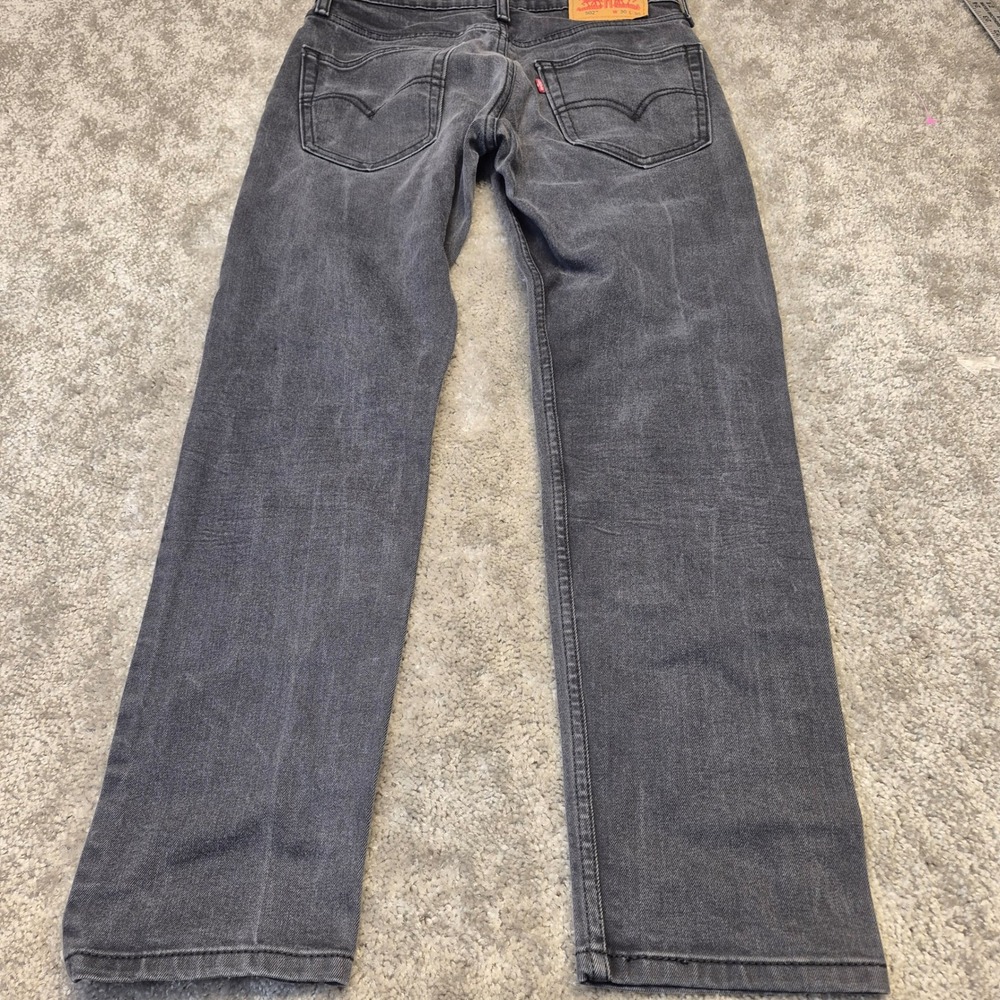 Levis 502 Taper Fit Jeans Mens 30x30(28) Faded‎ Black Grey Denim Pants